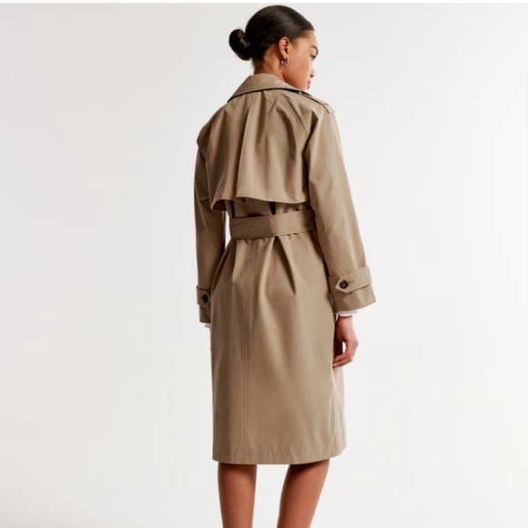 Abercrombie Classic Long Trench Coat - Picture 2 of 7